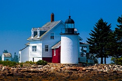 Eggemoggin Lighthouse At Low Tide in Maine